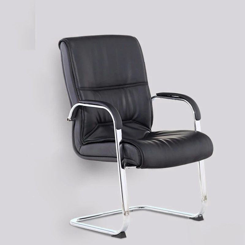 Black Microfiber Mesh Desk Chair Modern No Distressing Office Chair