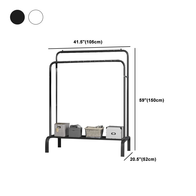 Industrial Coat Hanger Metal Storage Shelf Entryway Coat Rack