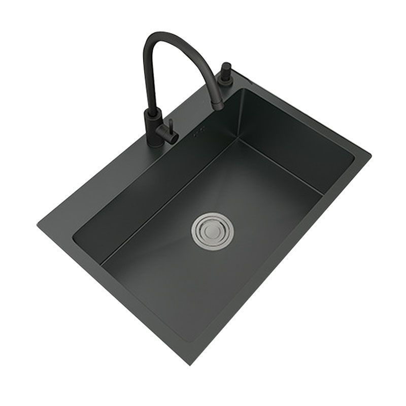 Modern Workstation Sink Stainless Steel with Accessories and Faucet Kitchen Sink