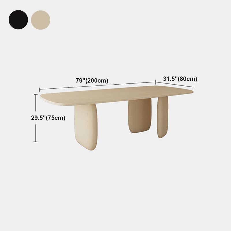 Modern 1/2/4/5 Pieces Rectangle Dining Set Pine Wood Dining Table with Chairs