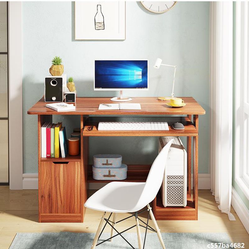 Contemporary Wood Credenza Desk Rectangular Home Writing Desk