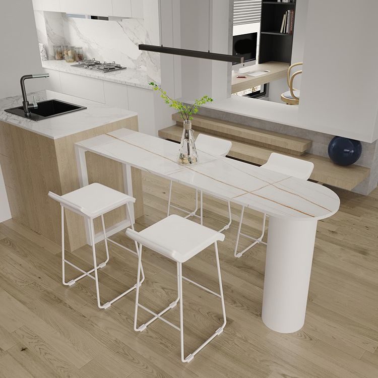 Contemporary Dining Bar Counter Table Rectangle Table for Kitchen