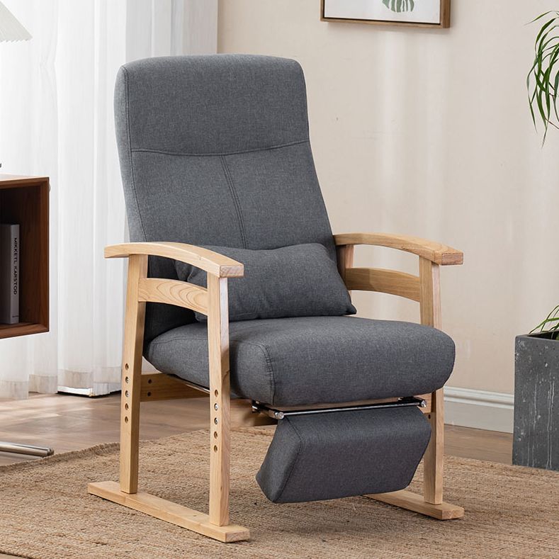 Modern Recliner Chair in Solid Wood Frame with Independent Foot Movement