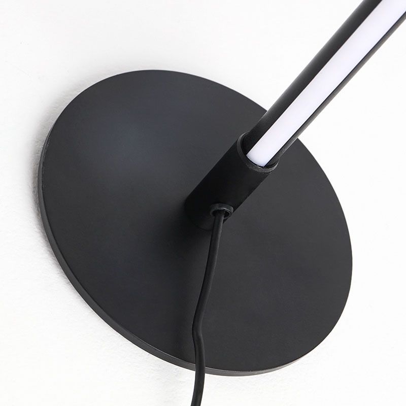 Lampadaire linéaire de style contemporain Métal 1 luminaire de sol léger en noir