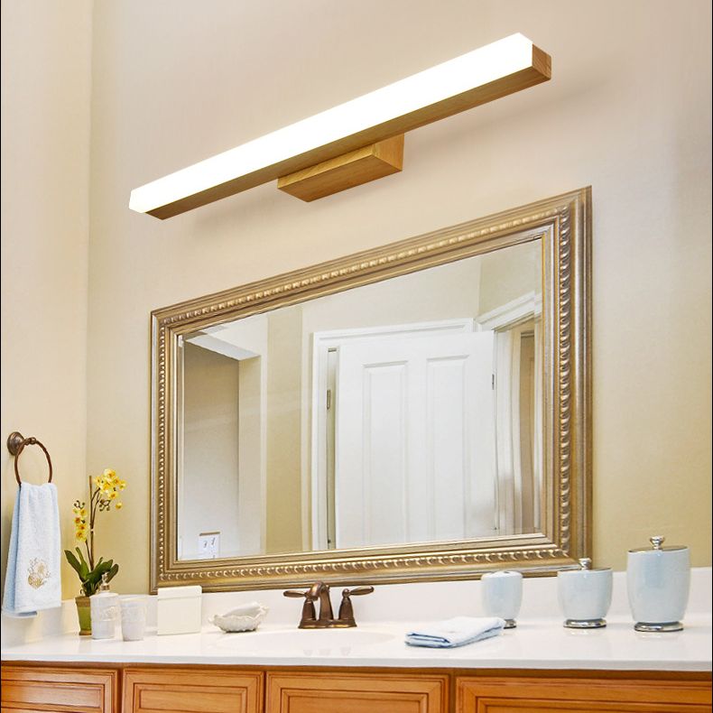 Luces de tocador de baño LED de madera lineal lámparas de tocador LED moderna accesorios para el baño