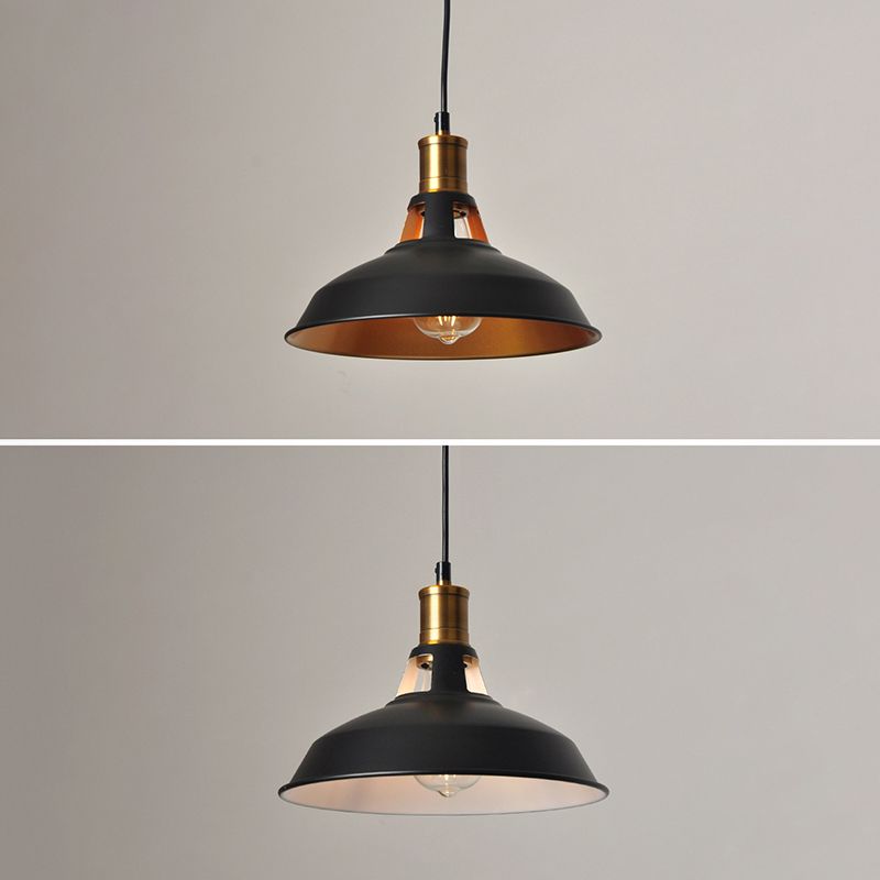 Single Ceiling Light Pot Cover Iron Hanging Pendant Lighting Fixture for Restaurant