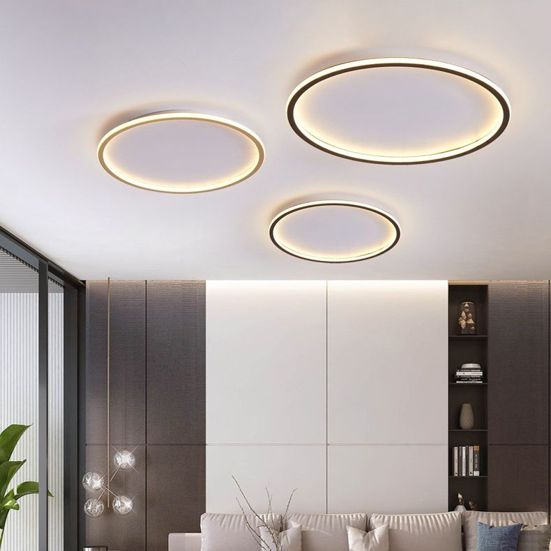 Modern Flush Mount Light Fixture Simple Linear Flush Mount LED Lamp for Living Room