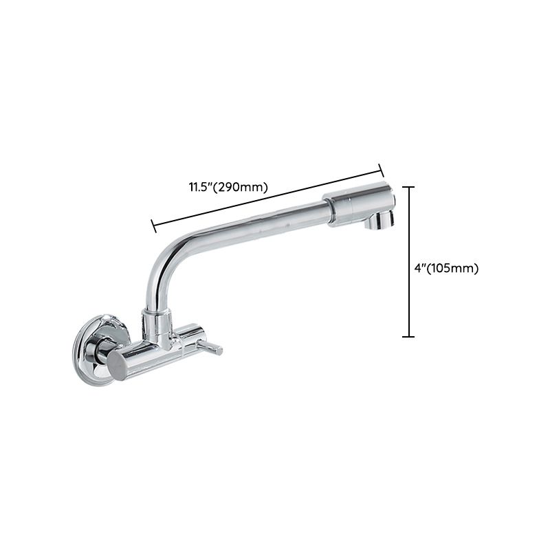 Wall Mounted Metal Tub Filler Low Arc Waterfall Bathtub Faucet