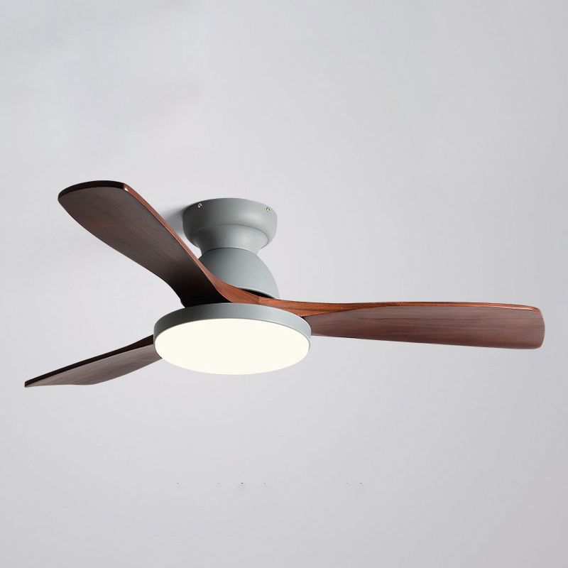 Black / White / Grey Fan Light Metal and Acrylic LED 3 - Blades Modern Ceiling Fan