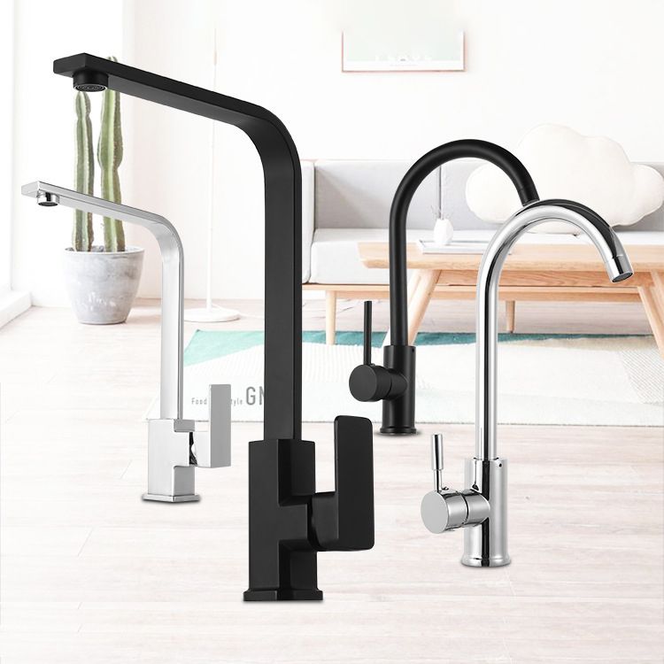 Modern Faucets 1-Handle 1-Hole Single Level Low Profile Copper Bar Faucet