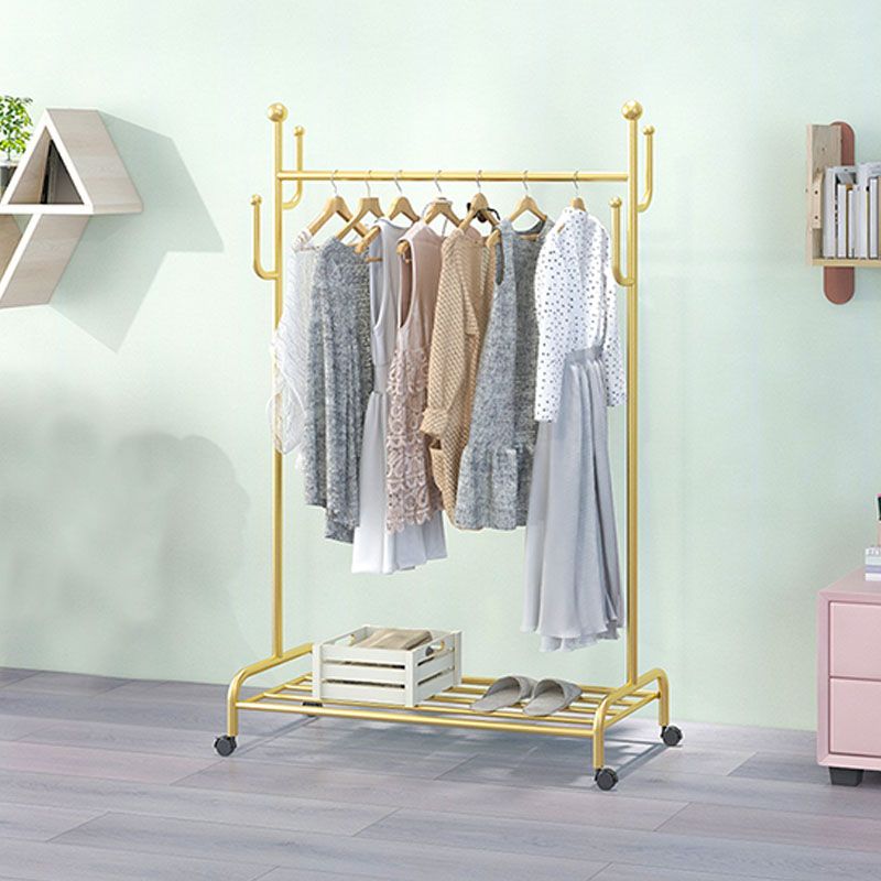 Gorgeous Hall Tree with Castors and Hooks Storage Shelf Coat Rack