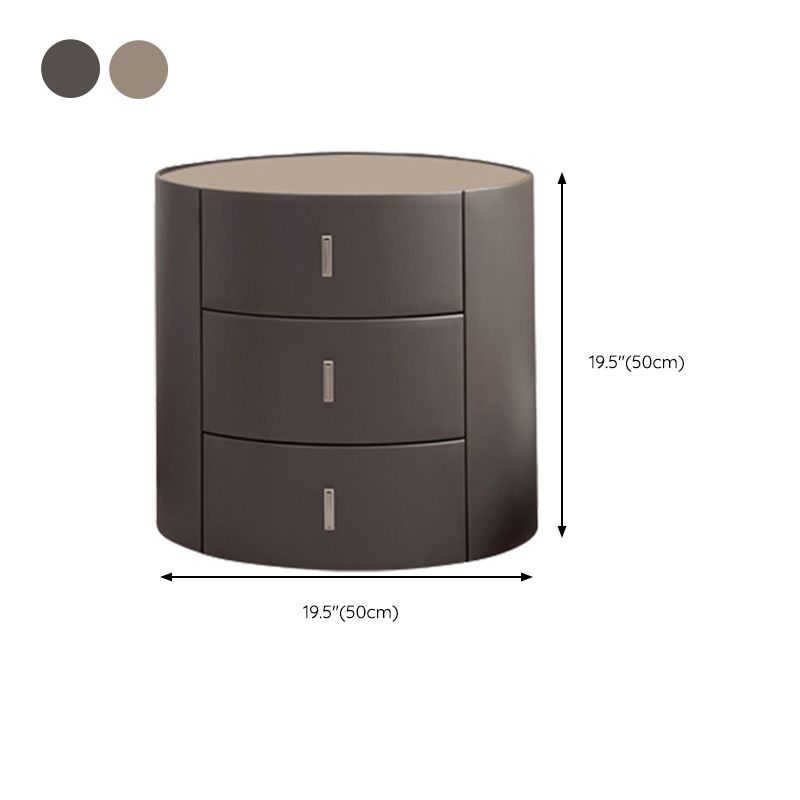 Faux Leather Upholstery Kids Bedside Table Modern Nightstand with Drawers