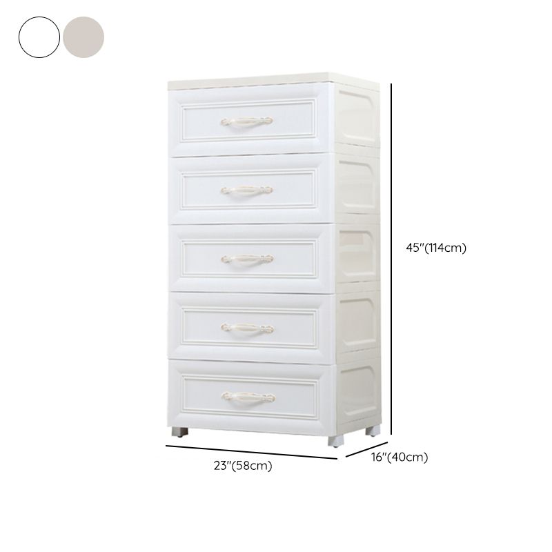 Plastic Youth Armoire with Drawer Contemporary Kid's Wardrobe