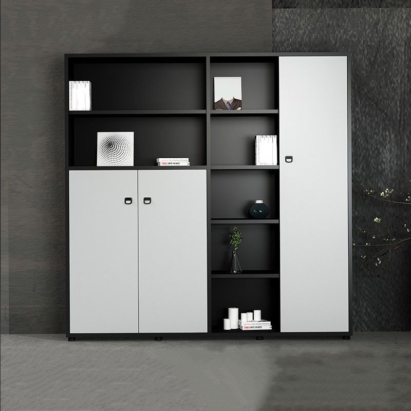 Contemporary Vertical File Cabinet Wooden Frame Storage File Cabinet