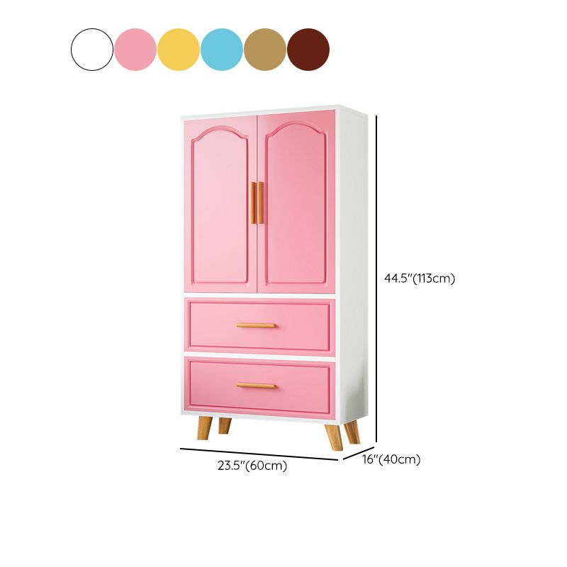 Modern Style Wardrobe Closet Manufactured Wood Kid's Wardrobe with Garment Rod