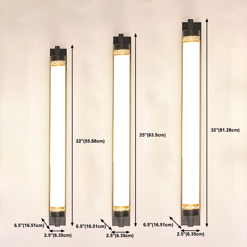 Tombra lineal Iluminación de pared de metal Modern 1- Luz de la pared de espejo de luz Luz de lámpara de montaje