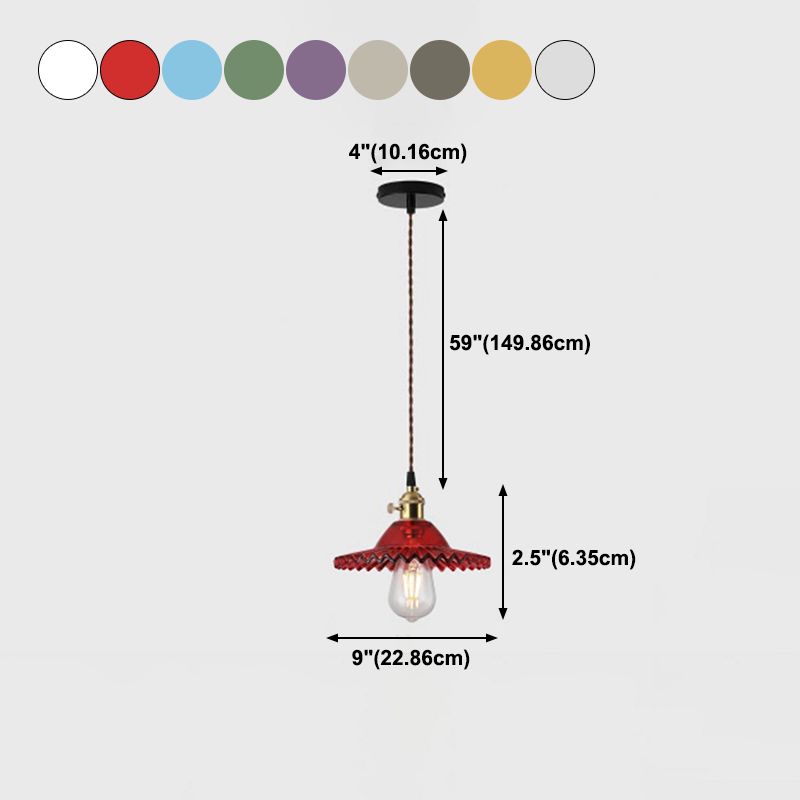 1 luce geometrica a sospensione geometrica Lampade a sospensione di vetro industriale