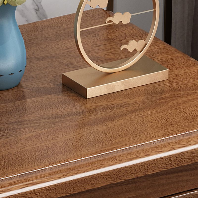 2 - Drawers Contemporary Nightstand Antique Finish Night Table