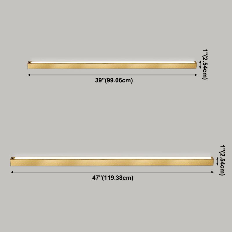 Aluminum Bar Shaped Floor Light Minimalist Living Room LED Floor Lamp against Wall