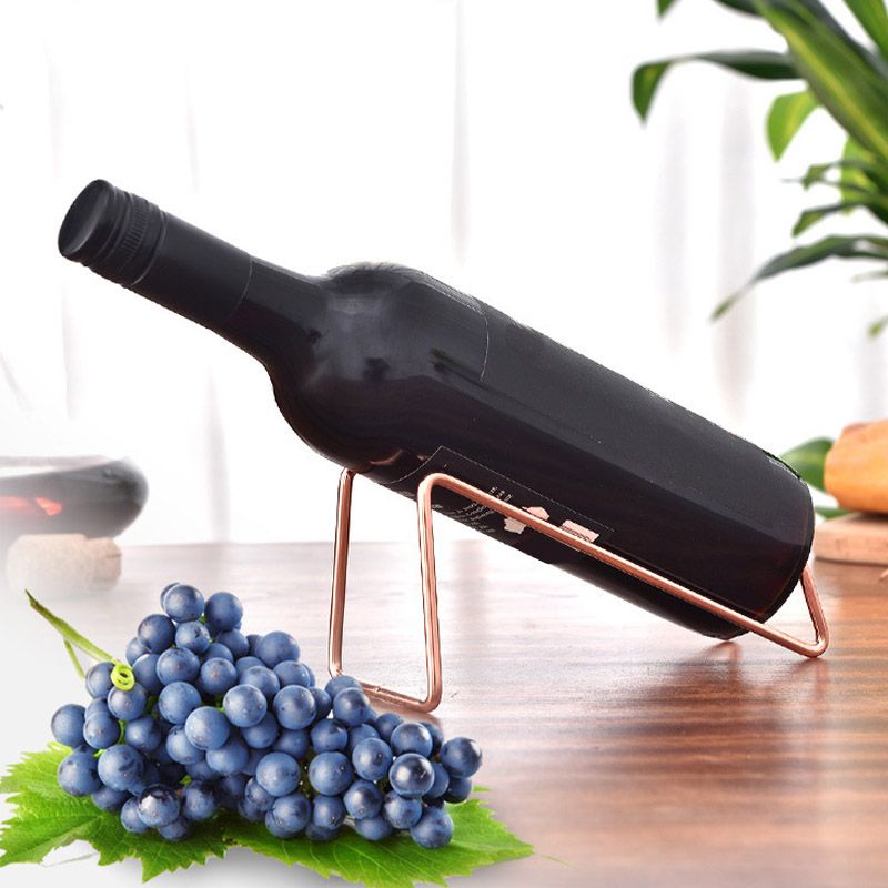 Contemporary Metal Wine Rack Bottle Countertop Bottle Holder for Kitchen