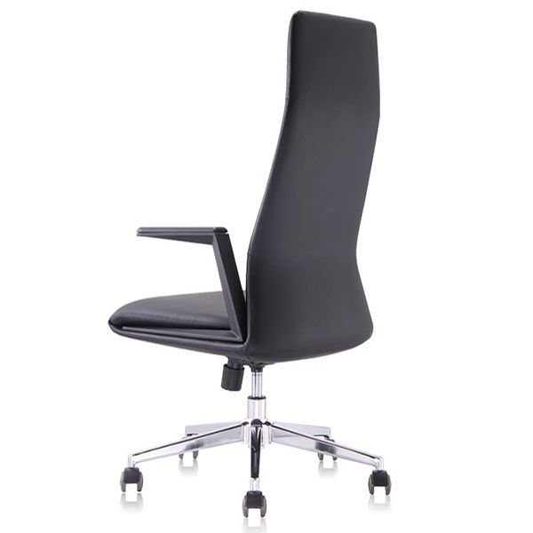 Modern Padded Arms Leather Office Chair Height-adjustable Chair