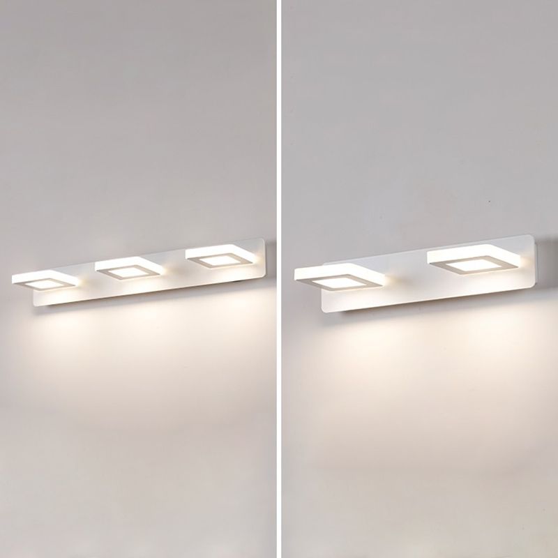 Postmodern metalen ijdelheid licht witte multi -lichten led spiegel licht voor badkamer