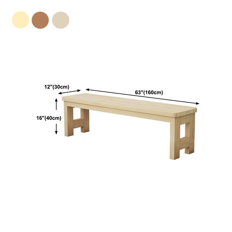 11.8" Wide Modern Entryway and Bedroom Bench Solid Wood Pine Bench with Legs