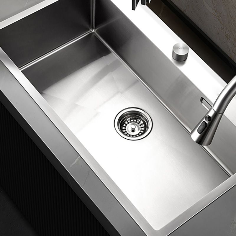 Rectangle Stainless Steel Kitchen Sink Single Bowl Sink with Soap Dispenser