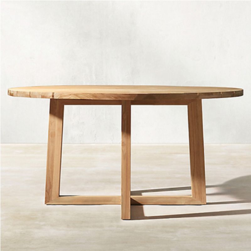 Solid Wood Dining Table with Water Resistant Contemporary Patio Table