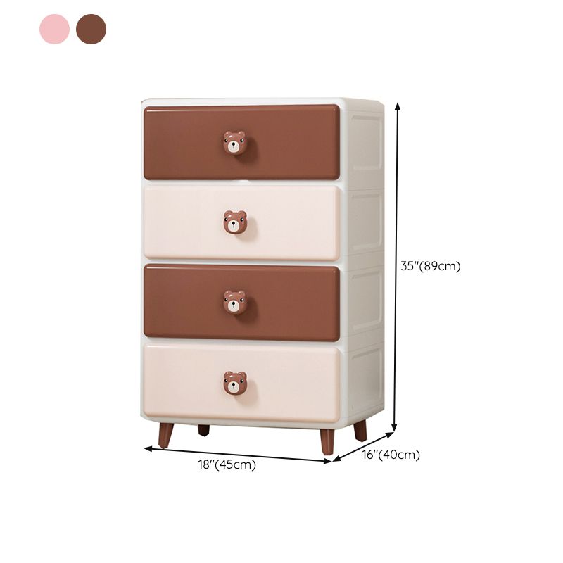 Scandinavian Dresser for Kids Plastic Baby Dresser for Bedroom