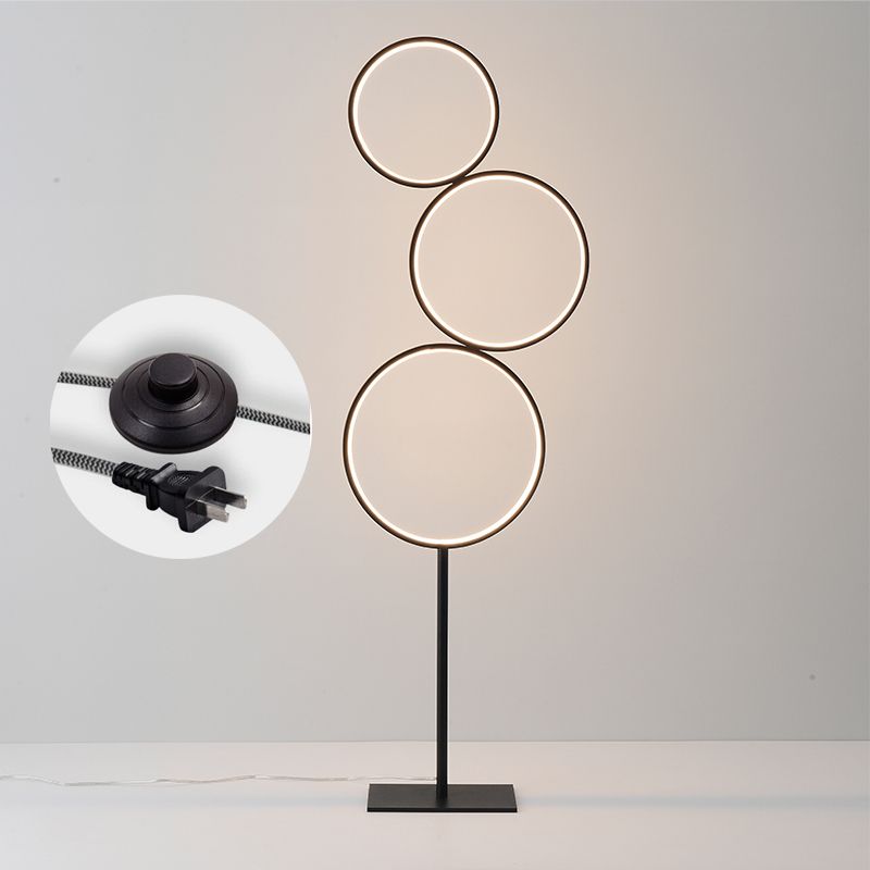 Metal Multi-Ring Floor Light Simplicity LED Standing Lamp for Living Room