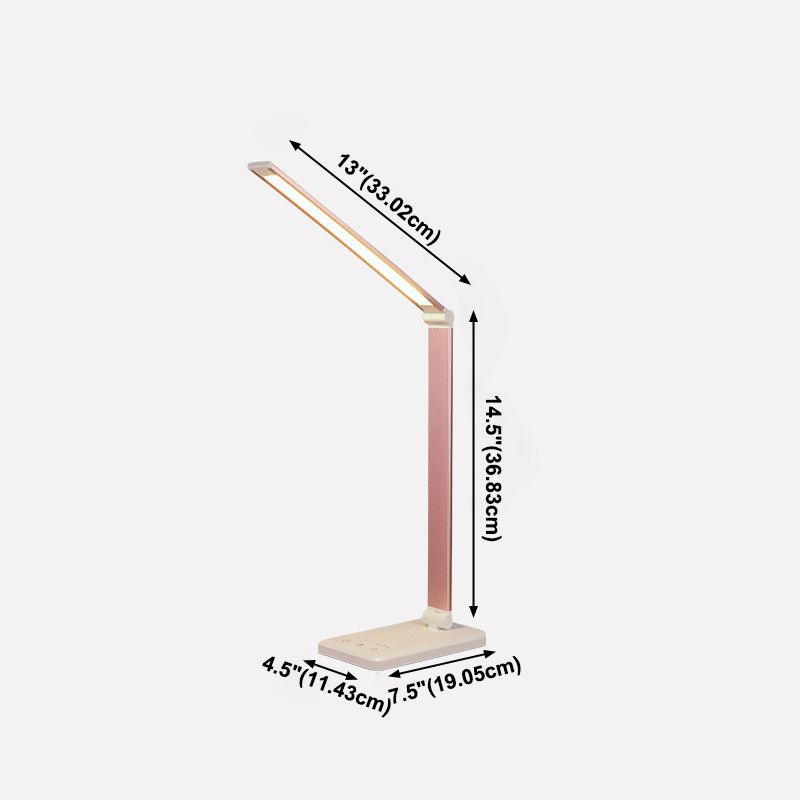 USB -Tischlampe mit Berührungssteuerung, Taskstil -Metallklapptischlicht für Schlafzimmer