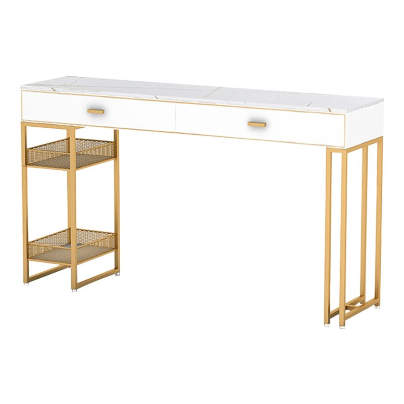 Contemporary Bistro Accent Dining Table Rectangle Bar Table with Storage