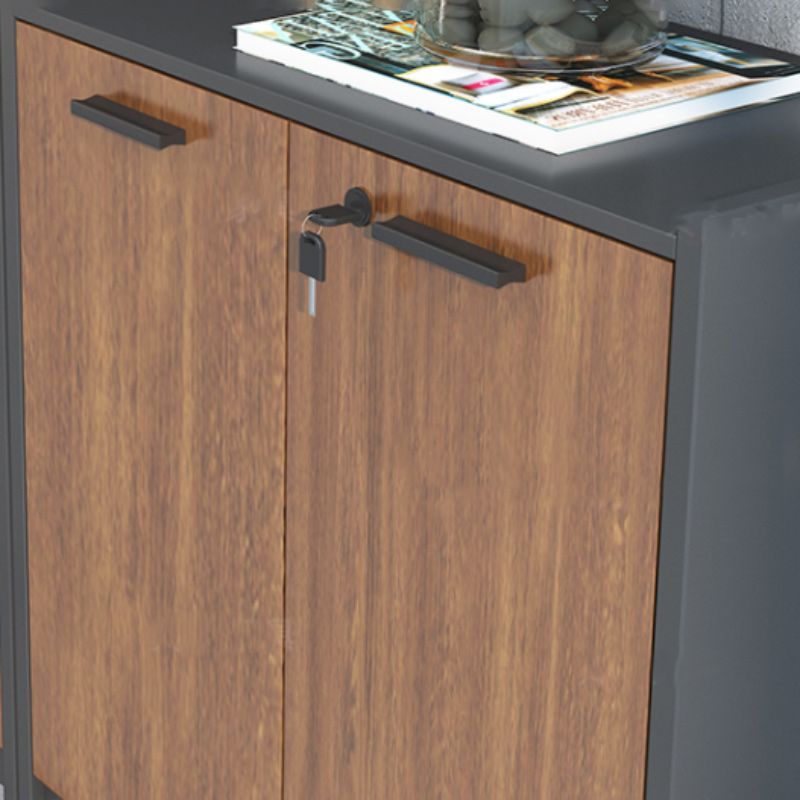 Contemporary File Cabinet Wooden Frame Key Lock File Cabinet for Office