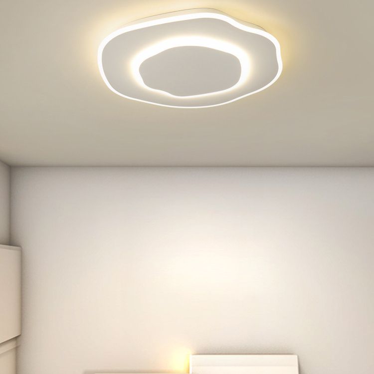 2 - Light Cloud Shape LED Flush Mount in Matte White Iron Modern Ceiling Flush