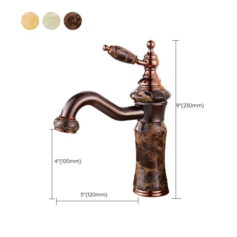 Luxury Vessel Sink Faucet Lever Handle Circular Vessel Sink Bathroom Faucet