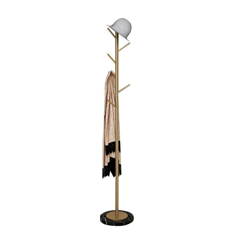 Luxurious Hall Tree Free Standing Metal Coat Rack with Coat Hooks