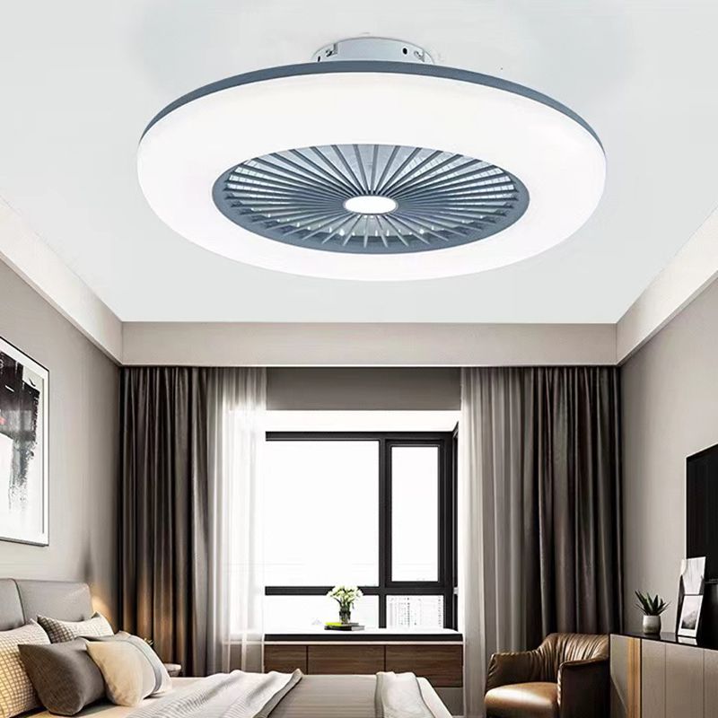 Metal Ceiling Fan Lamp Modern Style LED Ceiling Light for Bedroom
