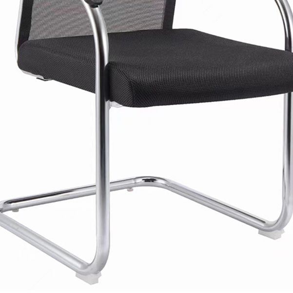 Modern Fixed Arms Office Chair No Wheels Lumbar Support Office Chair