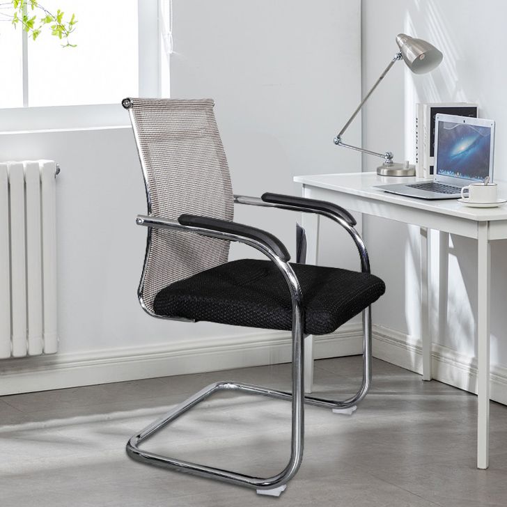 Modern Fixed Arms Office Chair Mesh-back Task Chair for Office