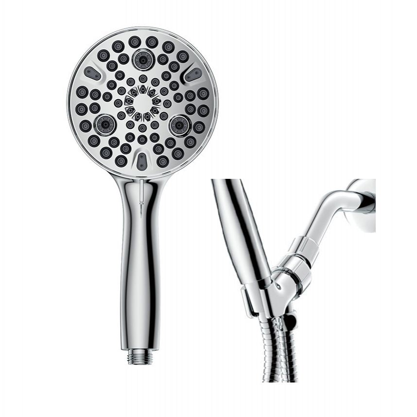 Round Handheld Shower Head Plastic Water Efficient Shower Head