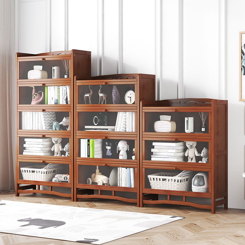 Standard Shelf Bookcase with Doors Modern Bookshelf for Home Office