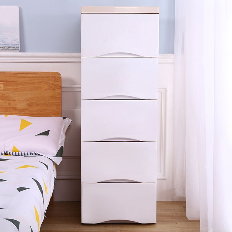 Contemporary Plastic Nursery Dresser Vertical Kids Nightstand for Room