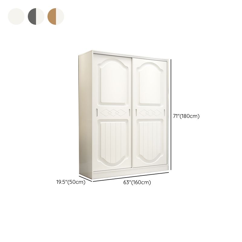 Contemporary Wardrobe Armoire Wood Wardrobe Closet with Door