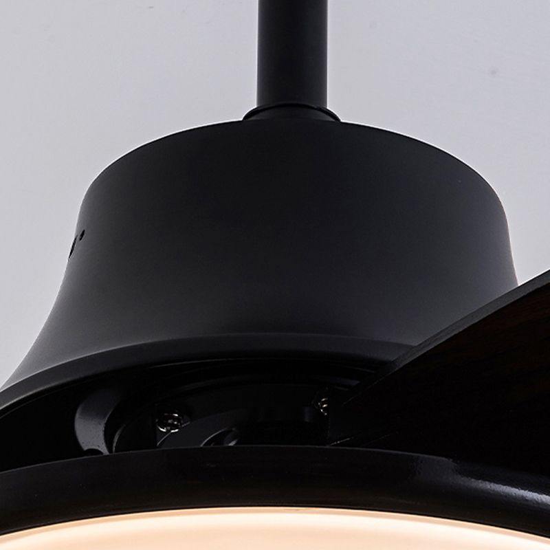 Nordic Style Ceiling Fan Lamp LED Ceiling Fan Light with Wooden Fan Blade for Bedroom