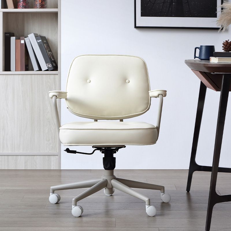 Contemporary Padded Arms Desk Chair Wheels Included Task Chair for Office