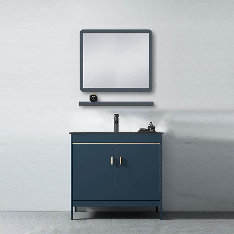 Bathroom Sink Vanity Rectangular Doors Drawers Faucet Vanity Sink with Mirror