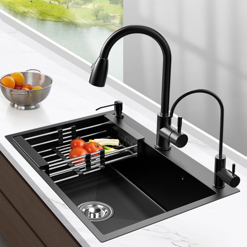 Stainless Steel Kitchen Sink Rectangular Shape Single Bowl Kitchen Sink