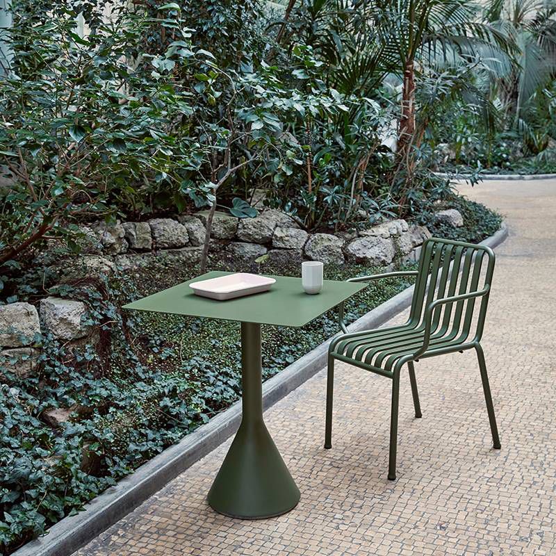 Contemporary Metal Patio Table 2-Seater UV Resistant Dining Table