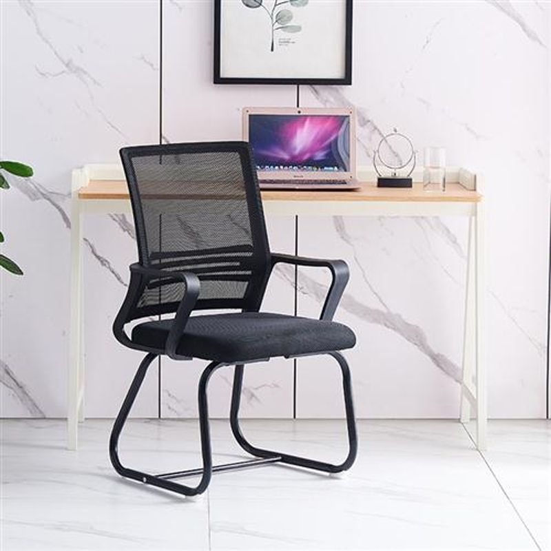 Modern Office Chair Fixed Arms No Distressing Desk Chair with Breathable Back